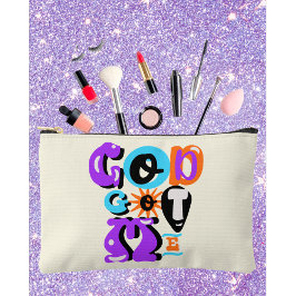 Dios me hizo retro la bolsa cosmética de fe cristi