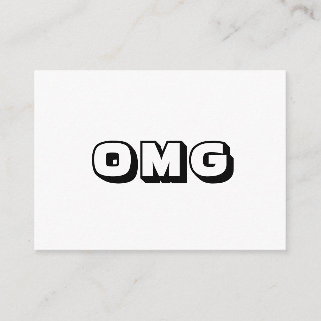 Dios mío, Dios mío, negrita moderna tarjeta blanca (Anverso)