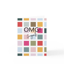 ¡Dios mío! ¡Felicidades! Tarjeta mediana