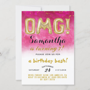 ¡Dios mío! Invitación a Confetti de Cumpleaños