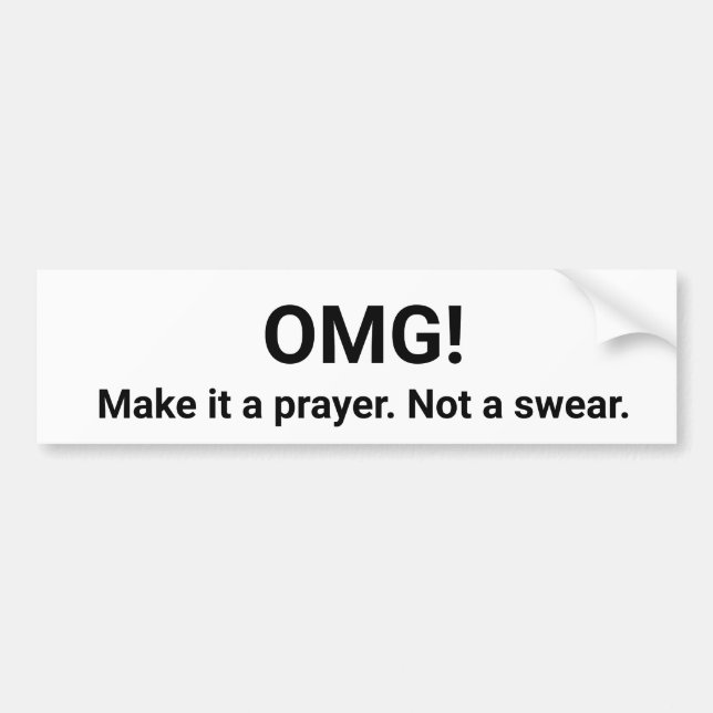 ¡Dios mío! Pegatina rectangular. (Frente)