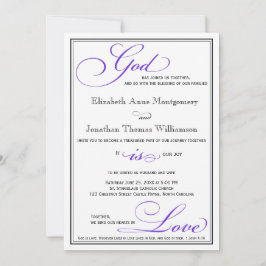 Dios morado es amor invitación a la boda cristiana