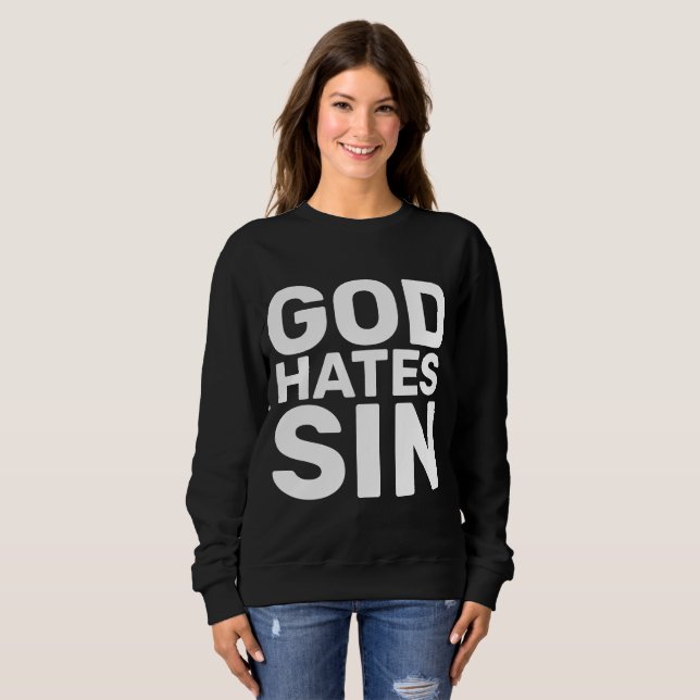 DIOS ODIA EL PECADO, Camisetas CRISTIANAS (Anverso completo)