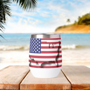 DIOS patriótico BLESS AMERICA Bandera de Estados U