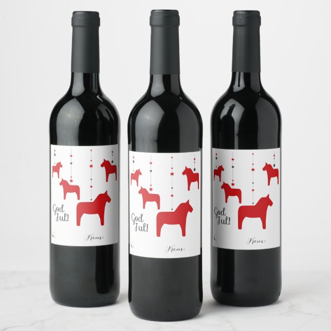 ¡Dios personalizado jul! Etiqueta de vino de cabal (Botellas)