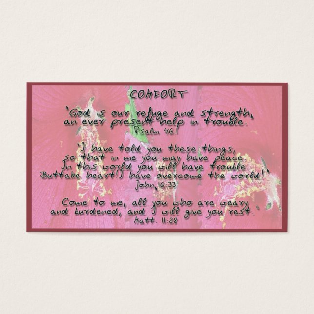 Dios promete al conforte (Frente)