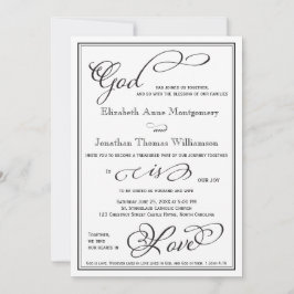 Dios simple es amor invitación a la boda cristiana