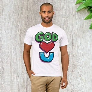 Dios te ama a ti, hombres camiseta