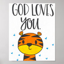 Dios te ama Posters niños