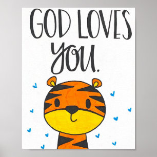 Dios te ama Posters niños