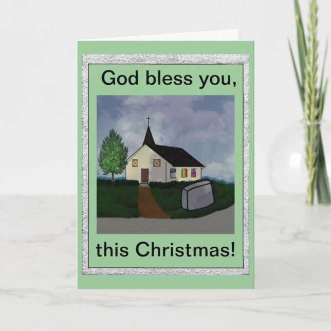 Dios te bendiga esta tarjeta de navidades (Anverso)