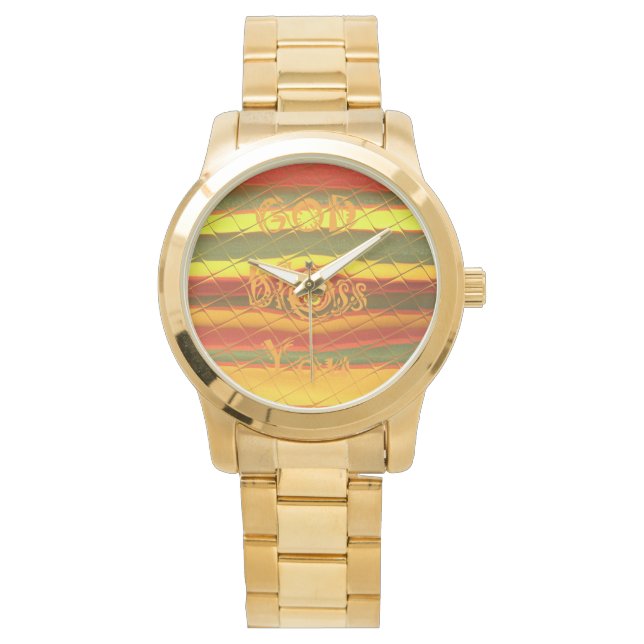 Dios te bendiga Personalizado reloj de pulsera de  (Anverso)