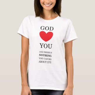 Dios te corazón, camiseta de mujeres