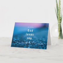 Dios te quiere, tarjeta plegada cristiana personal