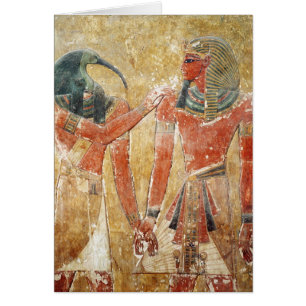 Dios Thoth con Seti I en la tumba de Seti