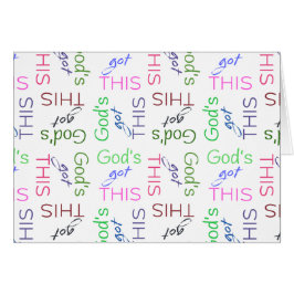 Dios tiene esta tipografía tarjeta de notas de Par