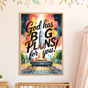 Dios tiene grandes planes de arte en la pared de l