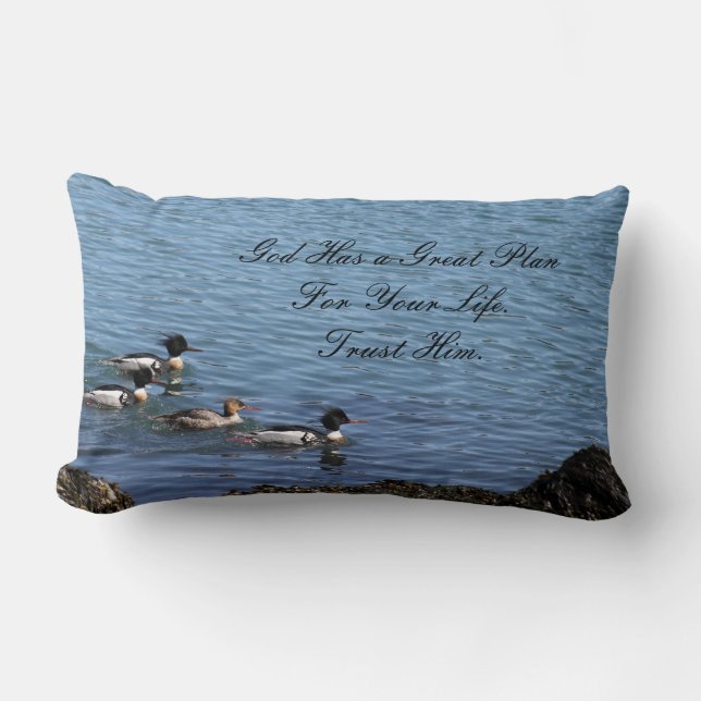 Dios tiene una almohada inspiradora del Lumbar de (Anverso)