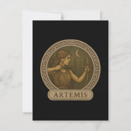 Diosa artemis de la postal de caza