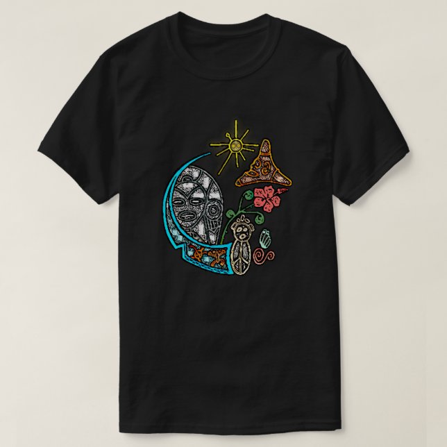 Diosa Atabey Taino Símbolos indígenas camiseta (Diseño del anverso)