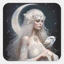 Diosa de la Luna Divina Pegatina Feminista