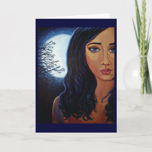 Diosa de la luna y las estrellas - Tarjeta de salu