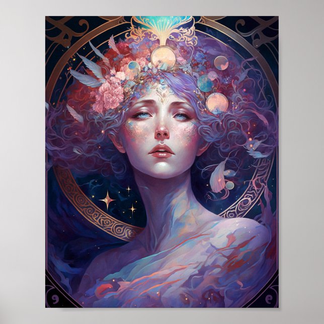 Diosa de la noche Reina Fantasía Poster de arte (Frente)