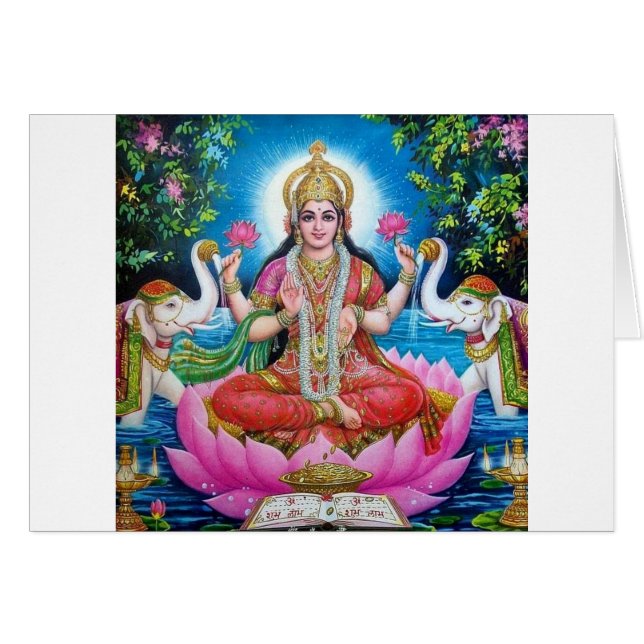 Diosa de Lakshmi del amor, de la prosperidad, y de (Anverso (Horizontal))
