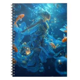 Diosa de Pisces del cuaderno de notas profundo