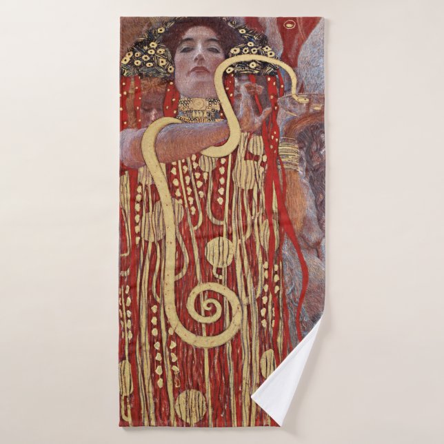 Diosa de Salud, Hygieia (Salus), Gustav Klimt (Toalla de baño)