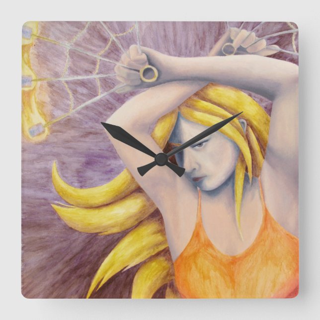 Diosa del fuego Reloj de pared de baile (Anverso)