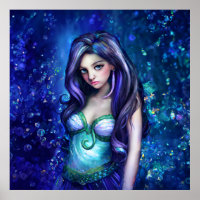 Diosa del Mar de Sirenas Nymph Siren Arte Subacuát