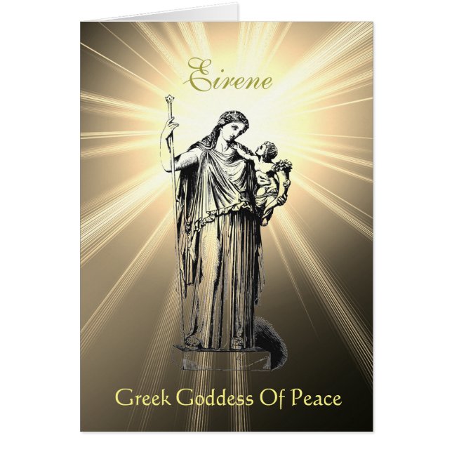 Diosa Eirene Diosa De La Paz Cartas De Saludo (Frente)