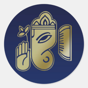 Diosa Ganesha - pegatina del oro