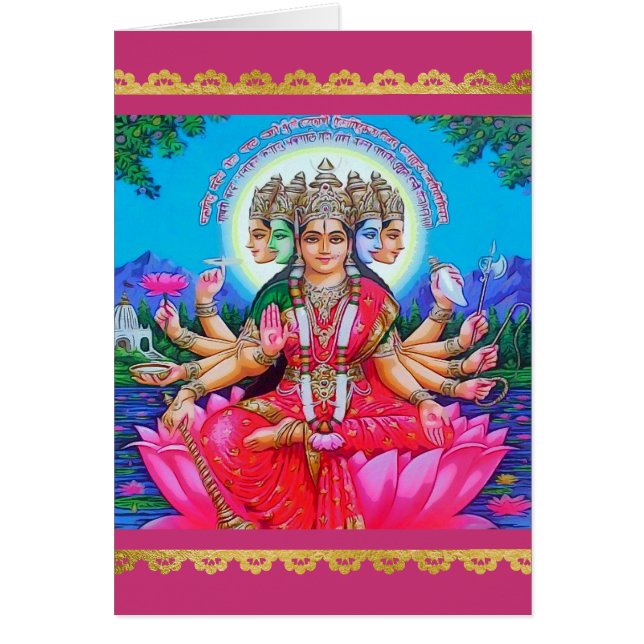 Diosa Gayatri Devi Veda Mata Deity (Frente)