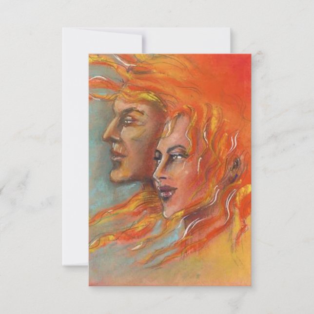 Diosa griega de dios de Firey de la invitación del (Anverso)