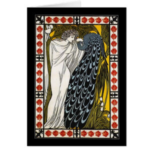 Diosa griega Peacock Gracias Efharisto anota