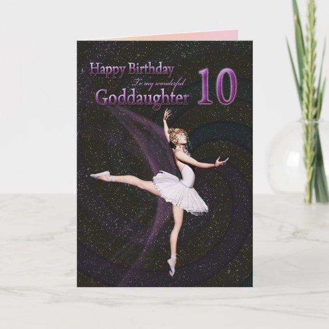 Diosa hija de 10 años, una tarjeta de cumpleaños d (Anverso)