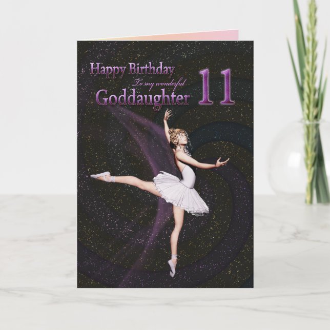 Diosa hija de 11 años, una tarjeta de cumpleaños d (Anverso)