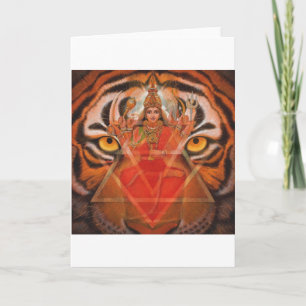 Diosa hindú Durga, tarjeta Kali poderosa de arte t
