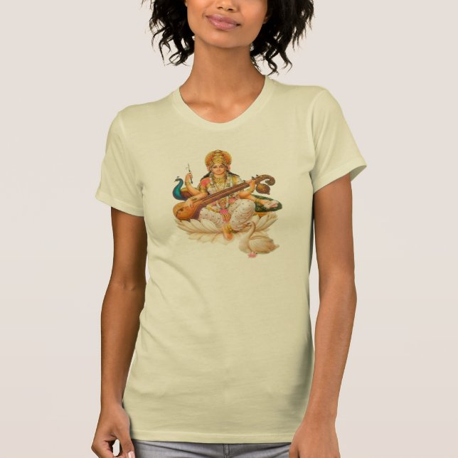 Diosa hindú Saraswati, camiseta (Anverso)