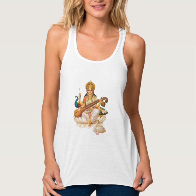 Diosa hindú Saraswati, diseño de camisetas Tank To (Anverso)