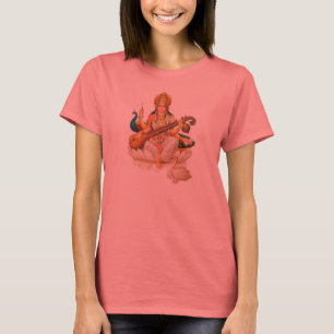 Diosa hindú Saraswati, diseño de la camiseta