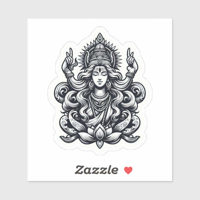 Diosa hindú Shiva vinyl pegatina decal (Hoja)