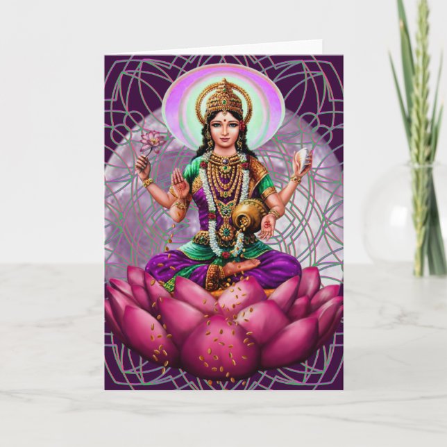 Diosa Lakshmi - tarjeta de felicitación de la (Anverso)