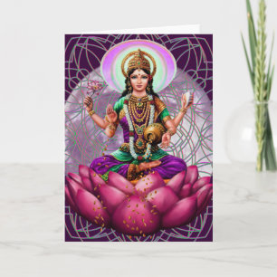 Diosa Lakshmi - tarjeta de felicitación de la