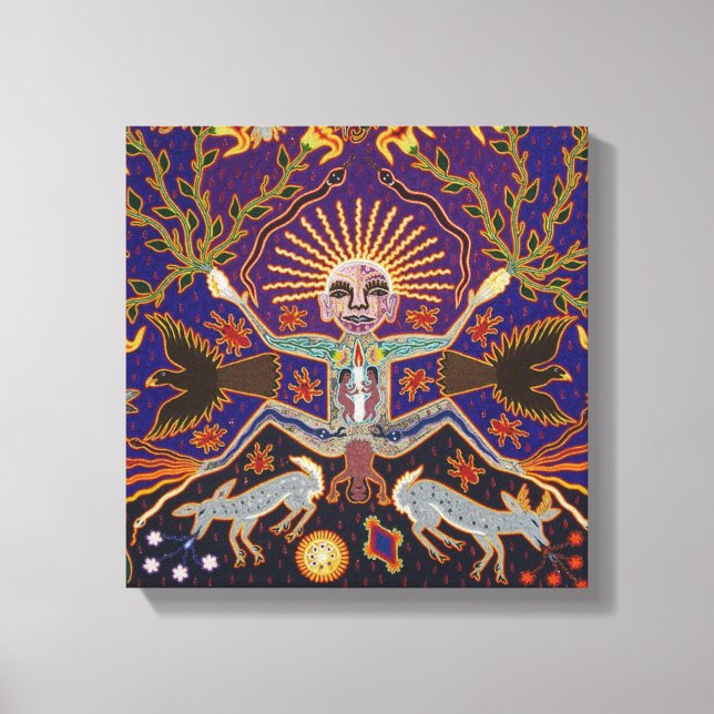 Diosa mexicana maya azteca de arte étnico tribal B (Anverso)