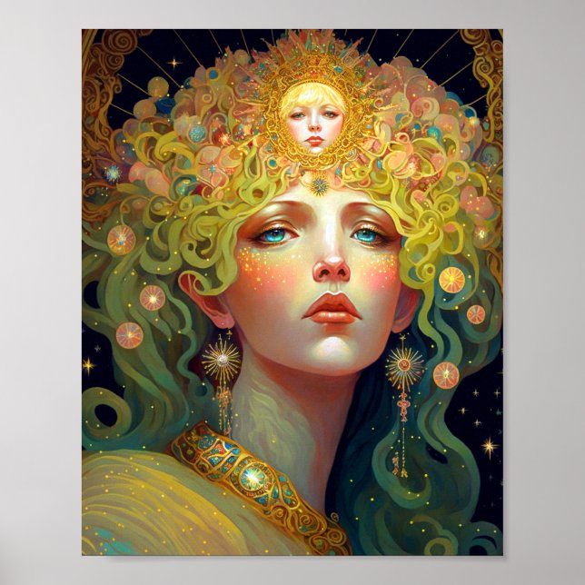 Diosa surrealista arte fantasía (Frente)