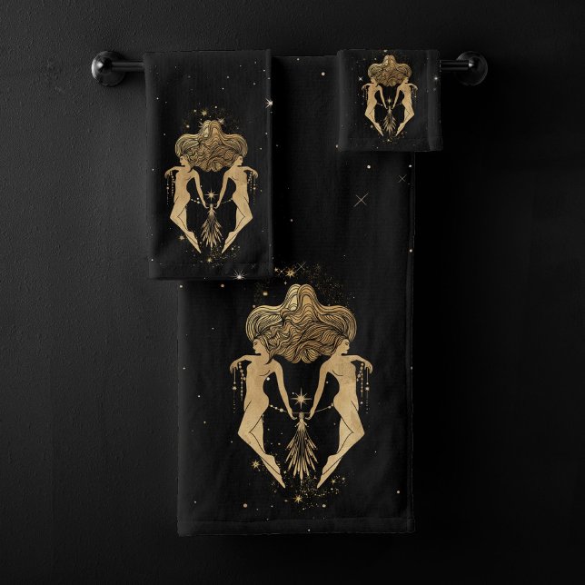 Diosa zodiaca | Astrología Gemini Oro Cósmico (Subido por el creador)