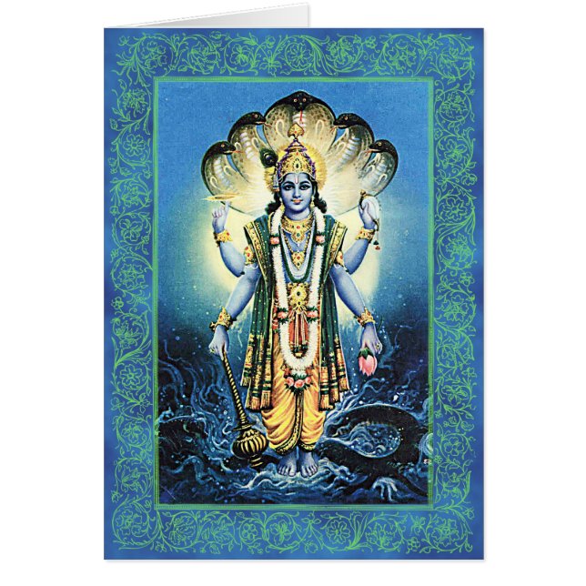 Dioses/Vishnu indios - Notecard (Frente)
